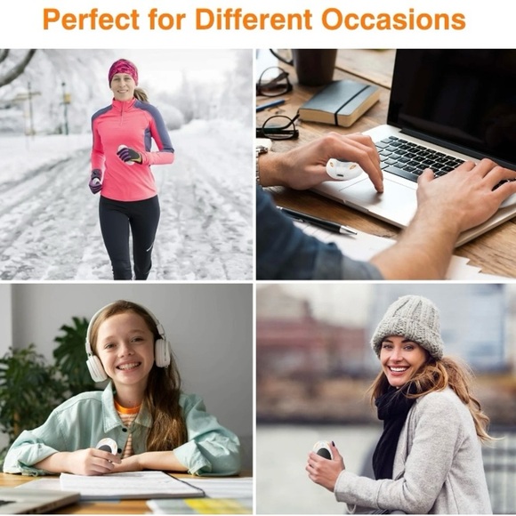 4000mAh Electric Hand Warmers Portable Reusable Magnetic [2 Pack - White] NWT - Picture 8 of 9